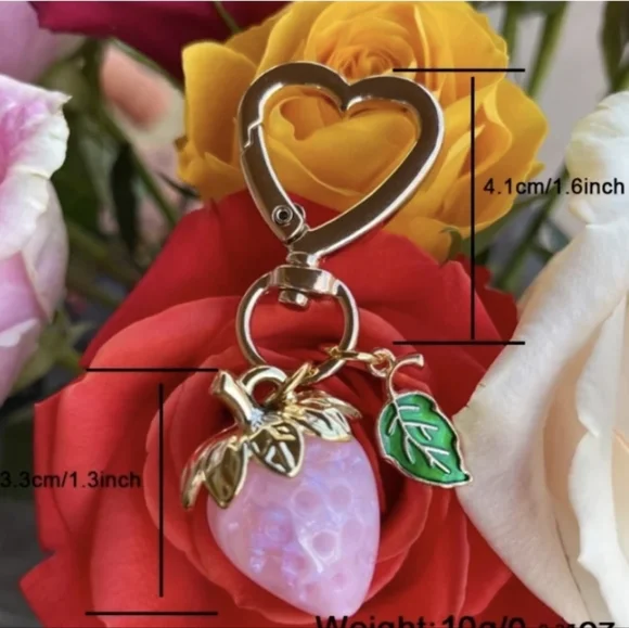Strawberry Resin Bag Charm/Keychain