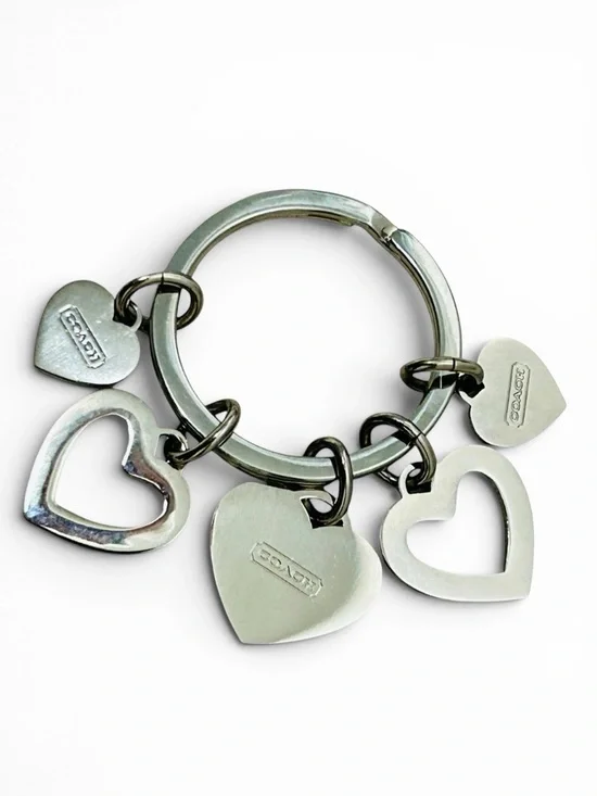 COACH Hearts Key Ring/ Bag Charm Pink