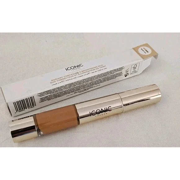 Iconic London Radiant Concealer & Brightening Duo Warm Tan Corrector New‎ In Box