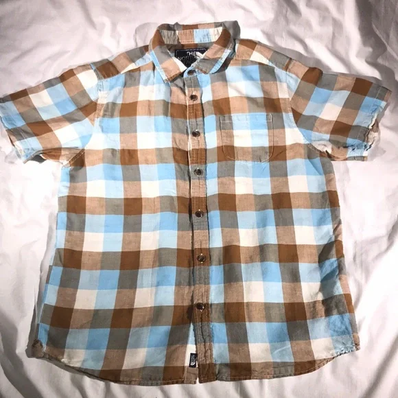 The North Face Plaid Short Sleeve Button Down Shirt