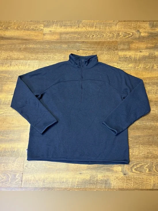 North Face Front Range Half 1/2 Zip Pullover Blue Fleece Sweatshirt Mens XXL 2XL