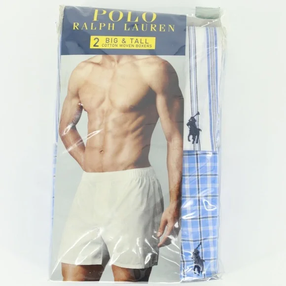 Polo Ralph Lauren‎ Big & Tall Woven Boxer 2 Pack