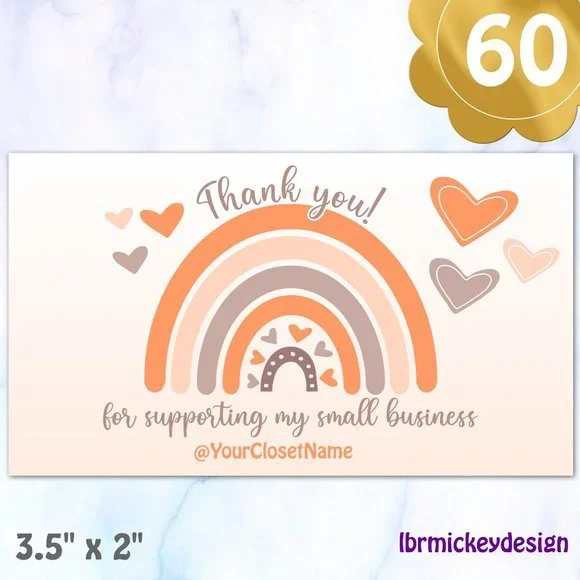 ♥️ 5x25 / 50 Thank  You Cards