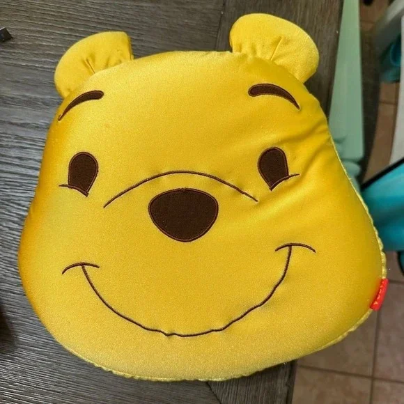 Disney Winnie the Pooh Plush Decorative Pillow Yellow Character Head Cushion‎