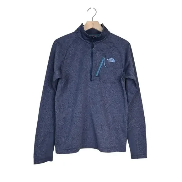 The North Face Mens S Half Zip Pullover in Dark Gray
