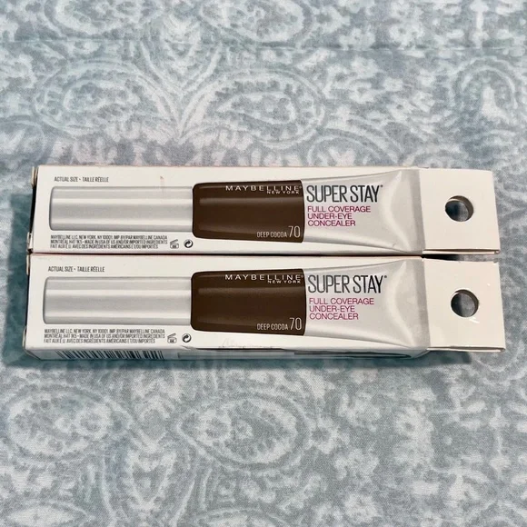 2X Maybelline Super Stay Full Coverage Under Eye Concealer Deep Cocoa #70