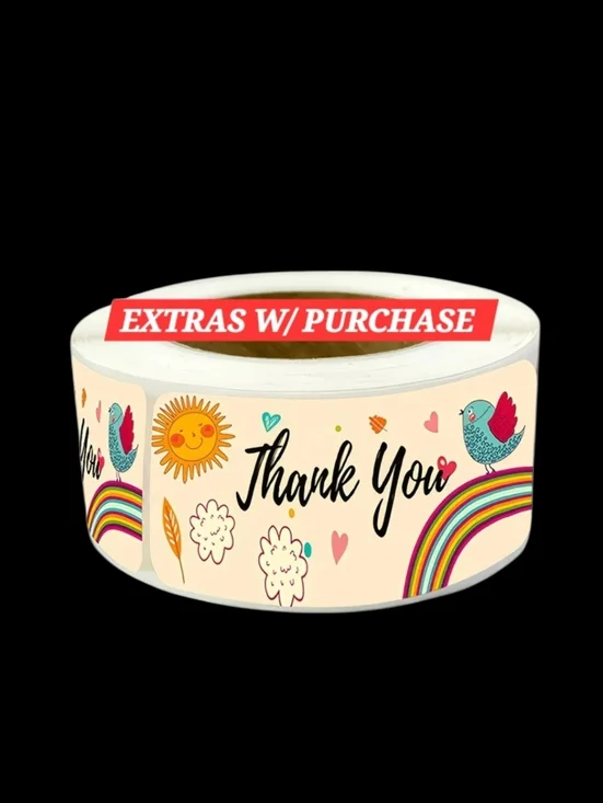 120ct. Thank You - Rainbow & Bird Bonus 3 Random Polymailers