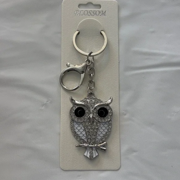Silver Owl Keychain/Bag Charm