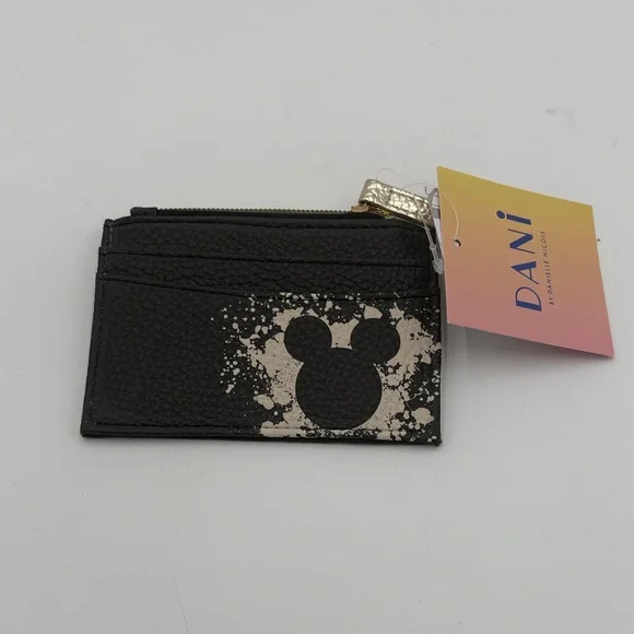 Danielle Nicole x Disney Black and Cream Mickey Mouse Wallet/ Card Holder