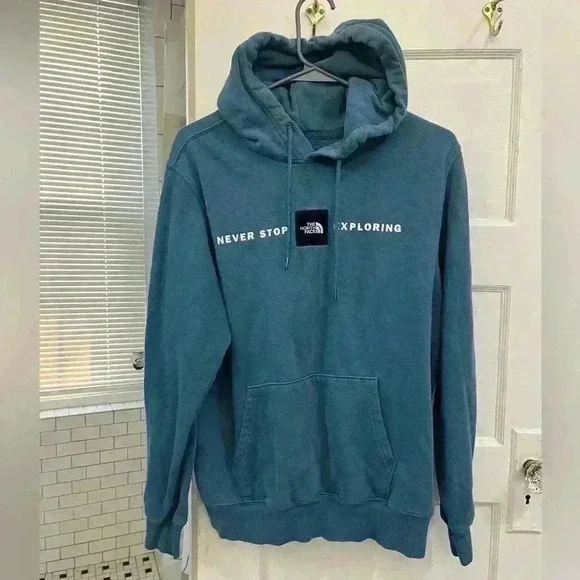 The North Face dusty blue casual hoodie size mens small‎