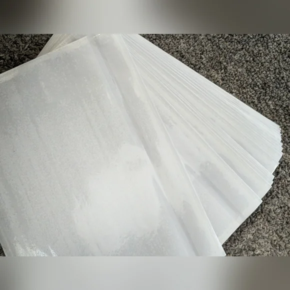 Stack of 20 sticking clear label pockets‎ for shipping labels