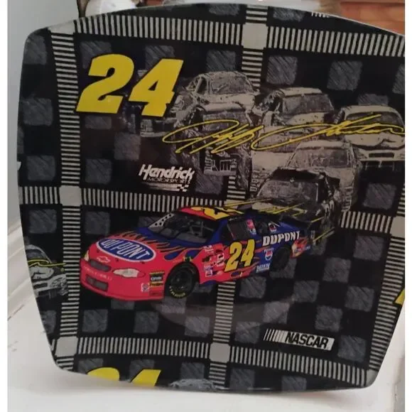 Hendrick Motorsports Nascar Plate - Black, Yellow, Red