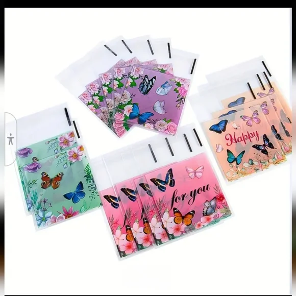 40ct. Resealable Cellophane Bags 20 -3x4 + 20 -2x2