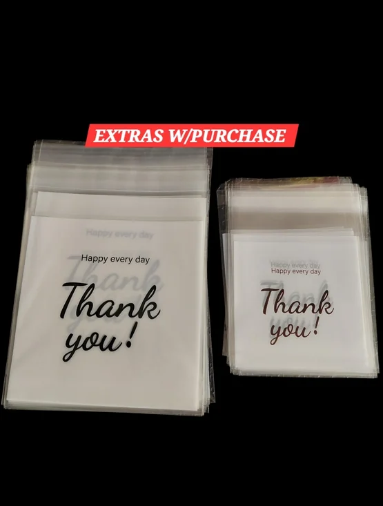 40ct. Large and Small Resealable Thank You Bags 20-3x4/20 2x3
