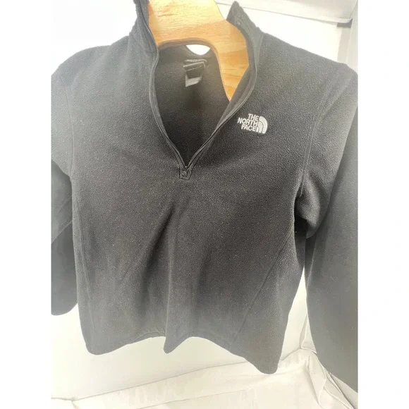 The North Face Fleece‎ 1/4 Zip Pullover Black Men's L G