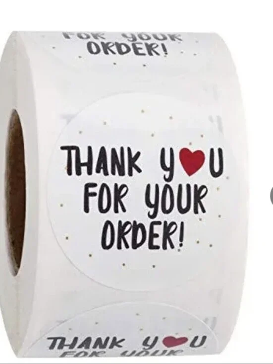 500 Thank You For Your Order Stickers