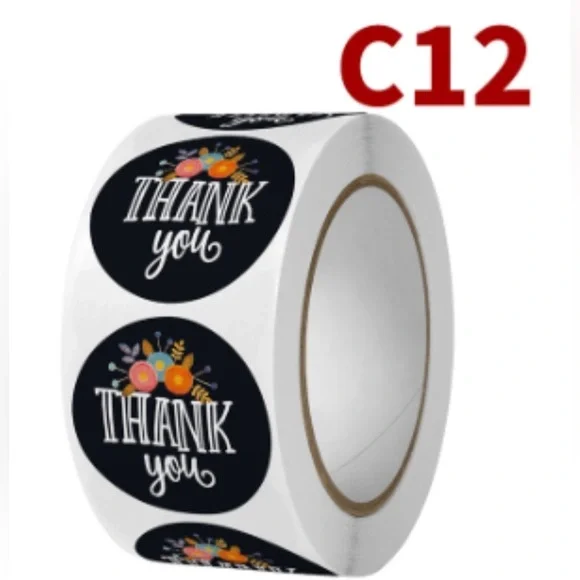 Floral Thank You Lables Stickers for Business | THANK YOU STICKER 1