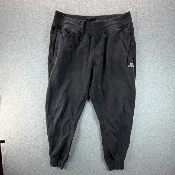 The North Face Mens XL Black Cotton Fleece Jogger Sweatpants Regular Fit