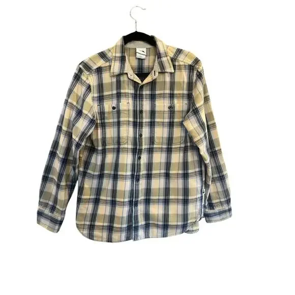 THE NORTH FACE MENS LONG SLEEVE BUTTON DOWN PLAID FLANNEL SIZE M