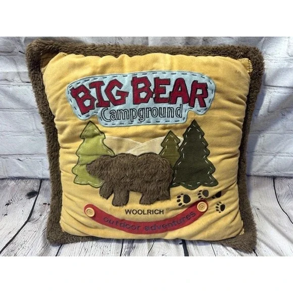 Woolrich Big Bear Camp Outdoor Adventures‎ Decorative Kids Pillow 19
