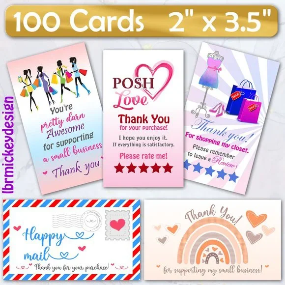 100 Thank You Cards