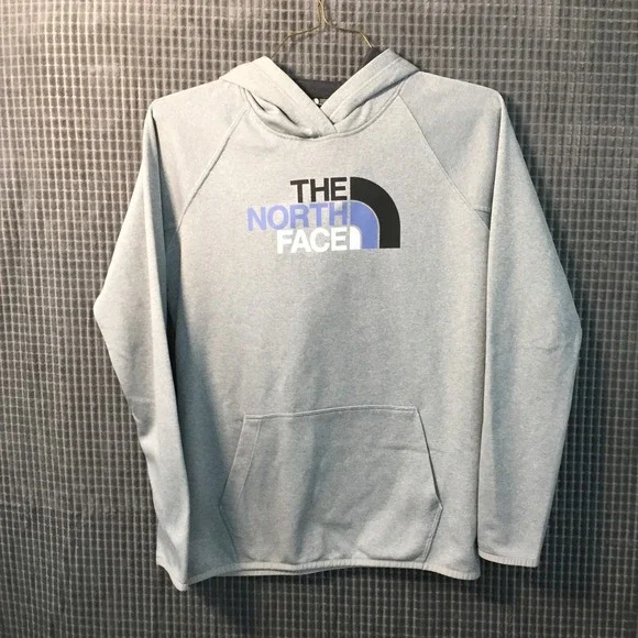 The North Face Mens XL Half Dome Pullover Hoodie Gray Logo Fleece