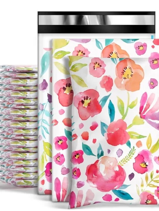 Floral Watercolor 10x13 Poly Qty 20