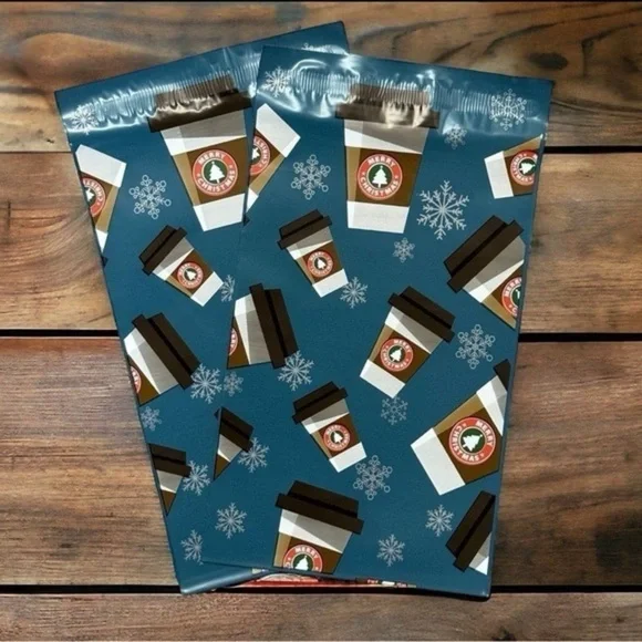 (10) 6x9 Christmas Poly Mailers