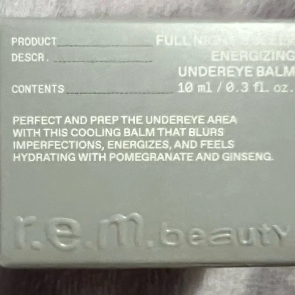 R.E.M Beauty Energizing Undereye Balm .3 oz - new/unopened