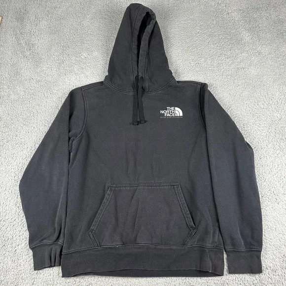The North Face Hoodie Mens Small Black Pullover Hooded Sweatshirt