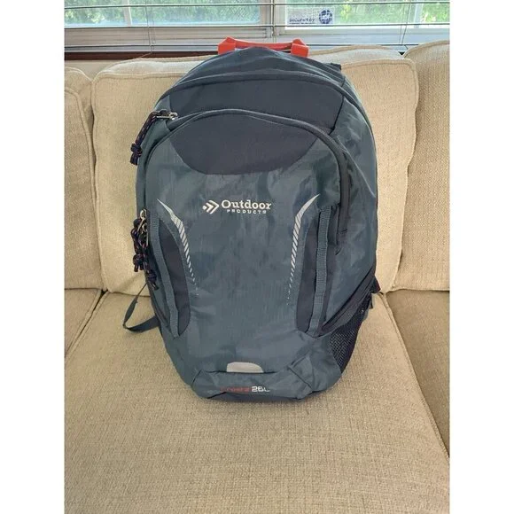 Outdoor‎ Products 26L Backpack Hiking Day Pack Travel Carry On Bag Navy Padded