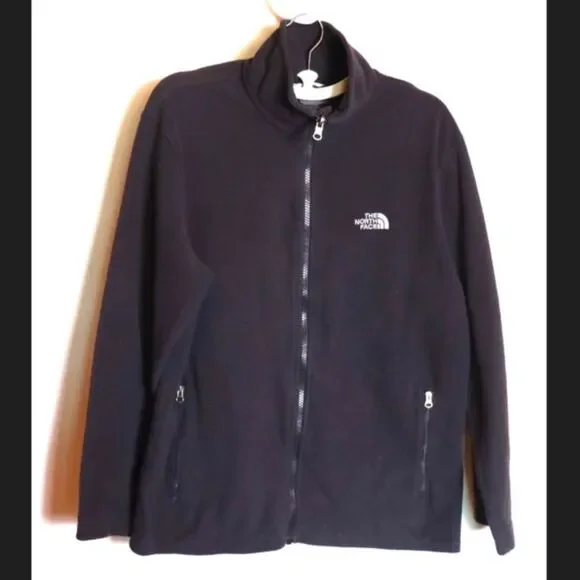 The North Face Men’s Medium Black Fleece Jacket Full Zip Lightweight
