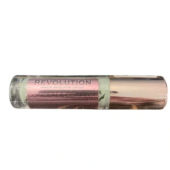 Makeup‎ Revolution London Liquid Concealer Conceal + Correct Green 0.14 Oz NEW