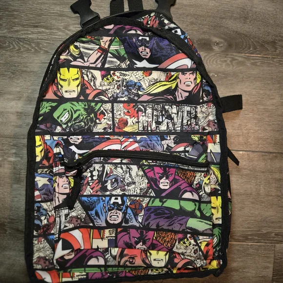 Marvel Comic Print‎ reverisble Backpack-- please read