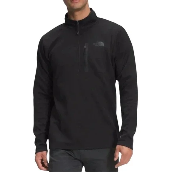 The North Face Canyonlands 1/2 Zip Pullover Men XL Black Fleece Stretch Gorpcore