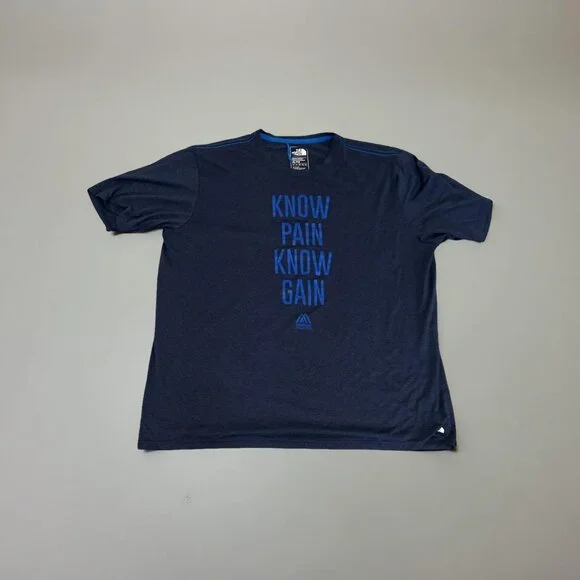The North Face Shirt Mens X Large Blue Graphic Print Crew Neck Short Sleeve