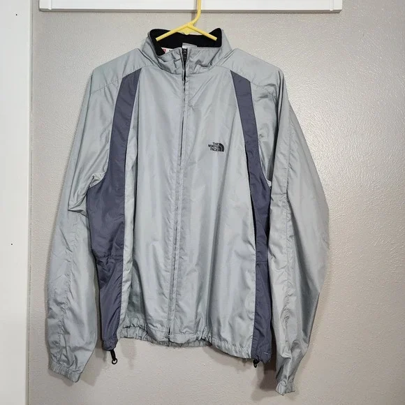 The North Face Men's Tekware Windbreaker Jacket‎ Gray Black Zip-Up Size S