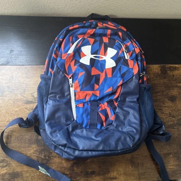 Under Armour Backpack Geo Blue Orange Ipad/Laptop Sleeve‎ See Desc