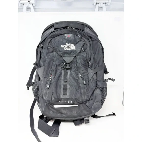 The North Face Mens Surge Backpack Black Laptop School Travel Hiking Daypack Bag