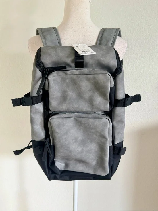 New Gray Utility Cargo Backpack Modern Everyday Carry