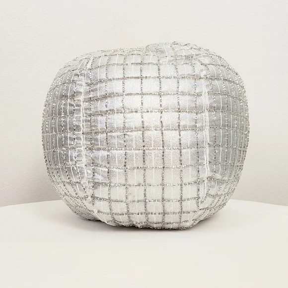 Elie Tahari Round Beaded Ball Pillow Disco 10