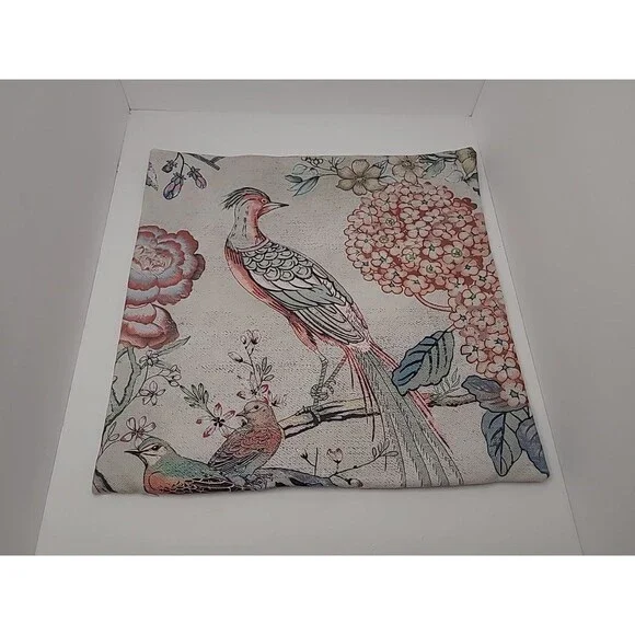 Boho Peacock Pillow Cushion Covers Square Throw Farmhouse Texture Set of 3