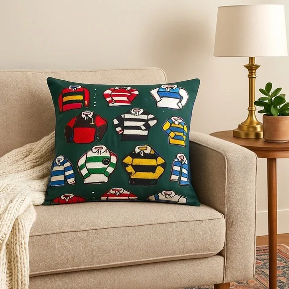 Rowing Blazers x Target Rugby Shirt Decorative Throw Pillow 20”