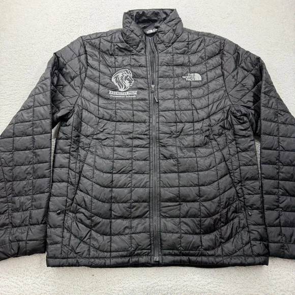 The North Face Mens M Black Quilted Puffer Full Zip Insulated Jacket Rochester
