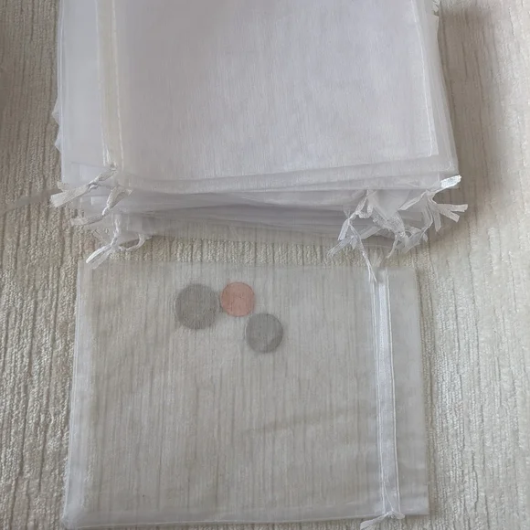 Organza Gift Bags White 25 Pack 5