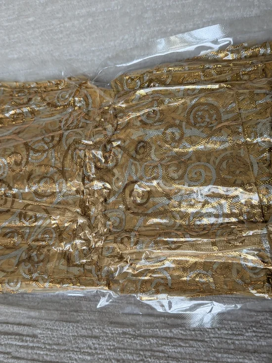 Gold Metallic Swirl Organza Bags 100 Pk 3