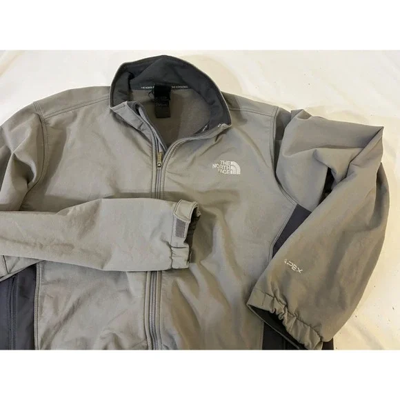 The North Face Apex Jacket Mens Softshell Grey Stretch Nylon Sz XXL