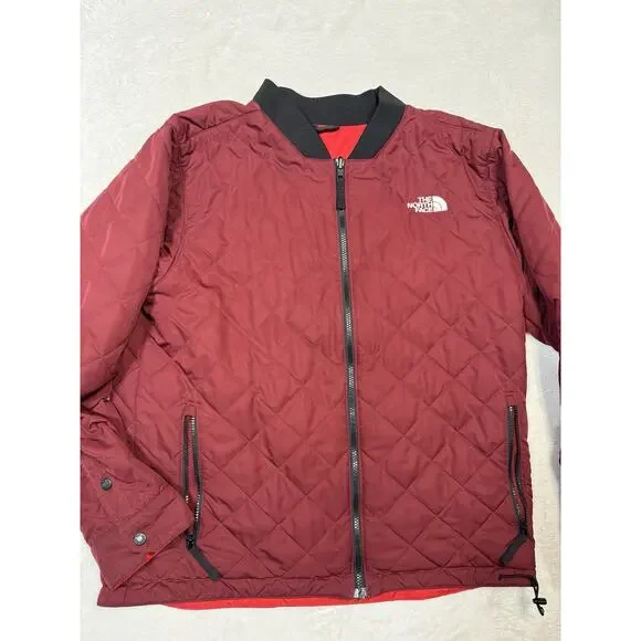 The North Face Jester Jacket Reversible Fire Red & Quilted Cranberry Men’s Lg