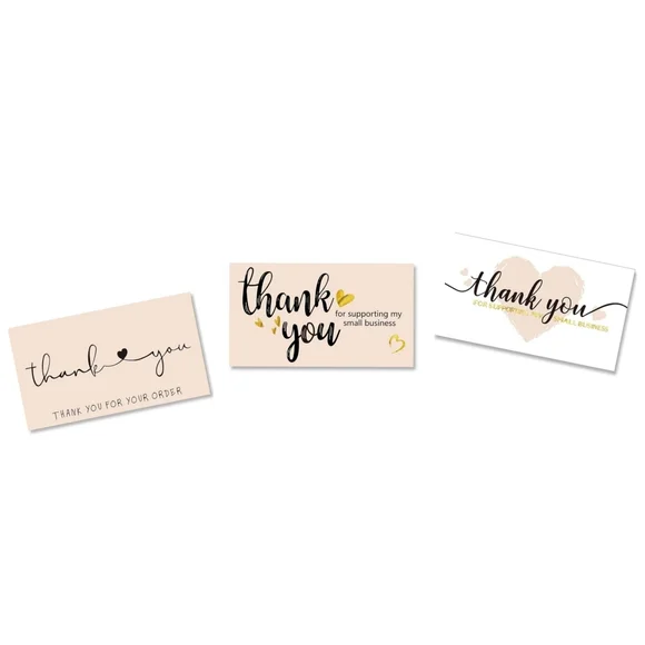 New Bundle of 15 THANK YOU For Your Business and Order Cards Size 3.25