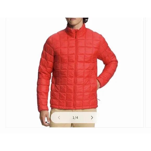 NWT Mens The North Face Thermoball Eco Full Zip Jacket Puffer Fiery Red Size 3X